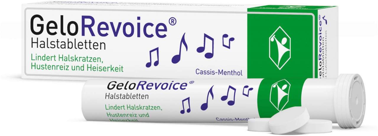 GeloRevoice Halstabletten Cassis Menthol 20 Lutschtabletten