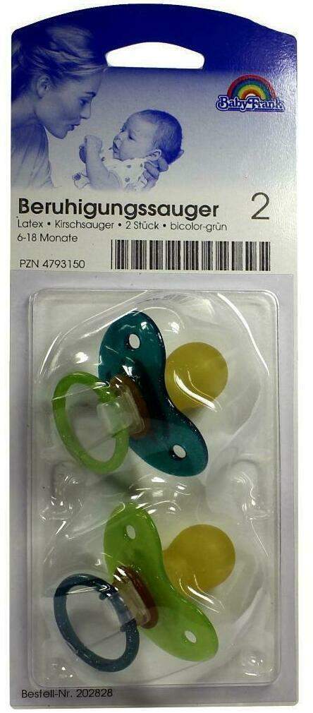 Beruhigungssauger Kirschförmig Latex 6 - 18 Monate Bicolour...