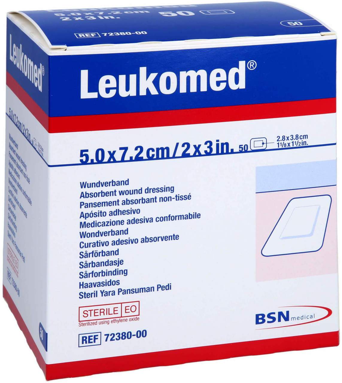 Leukomed Sterile Pflaster 5 X 7,2 cm 50 Stück