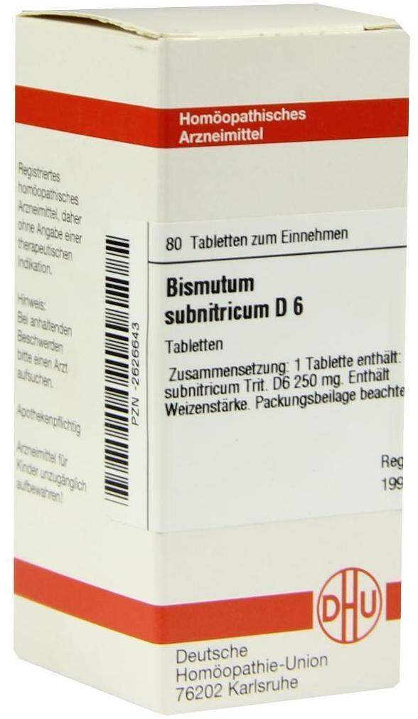 Dhu Bismutum Subnitricum D6 80 Tabletten
