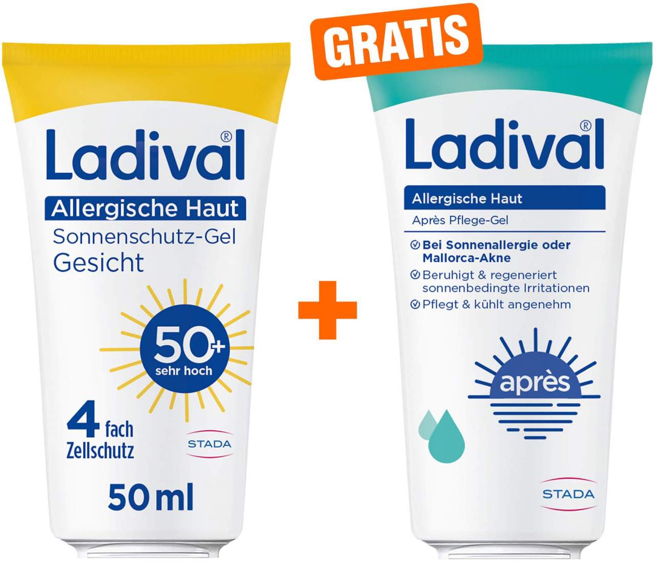 Ladival allergische Haut Sonnenschutz-Gel Gesicht LSF 50+ + gratis allergische Haut Apres Pflege Gel 50 ml