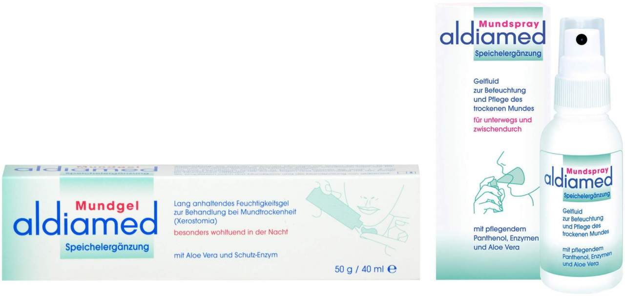 Aldiamed Mundgel zur Speichelergänzung 50 g + Mundspray zur Speichelergänzung 50 ml