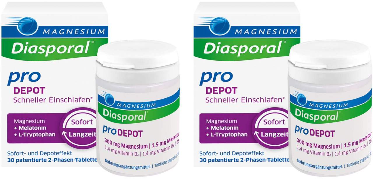 Magnesium Diasporal pro Depot Schneller Einschlafen 2 x 30 Tabletten