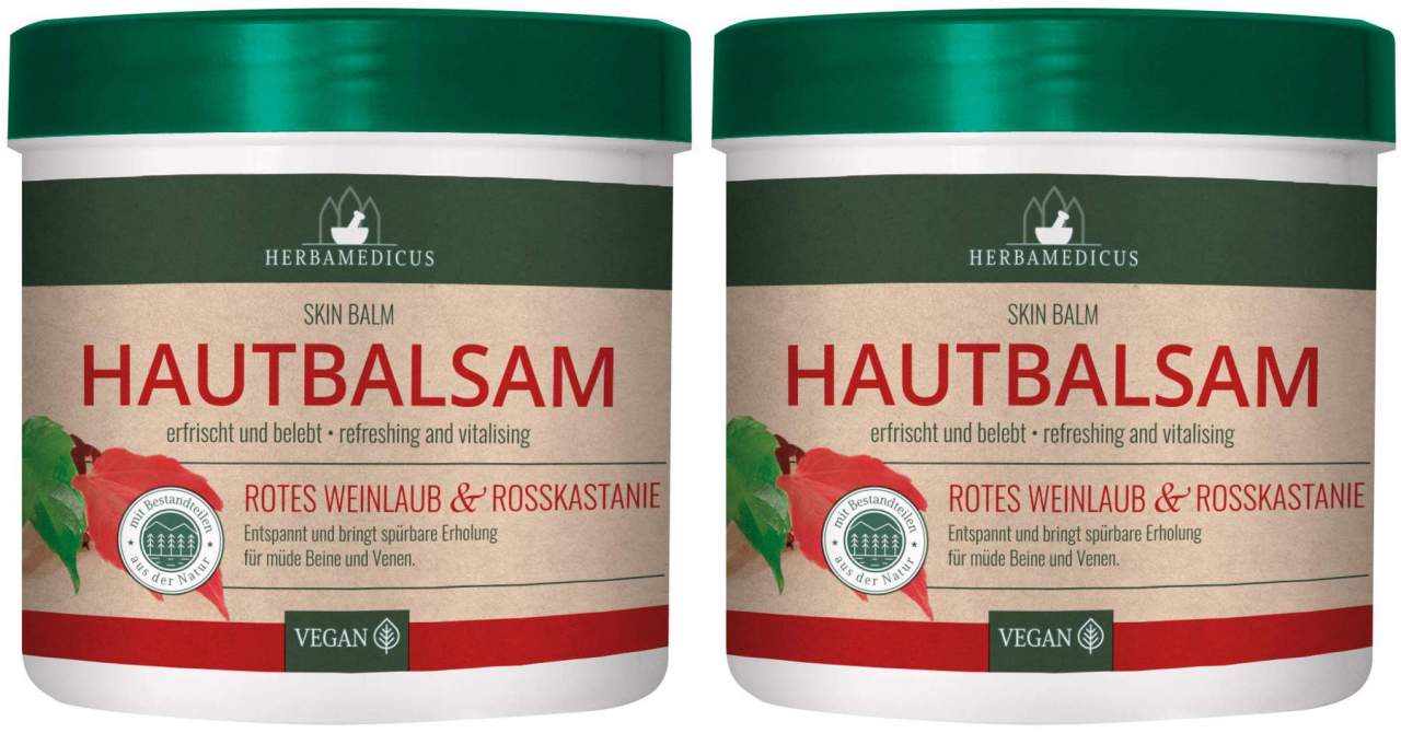 Hautbalsam rotes Weinlaub & Rosskastanien Gel 250 ml, 2er Set