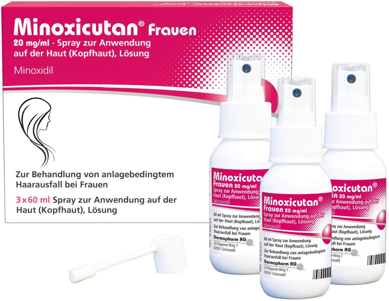 Minoxicutan Frauen 20 mg je ml Spray 3 x 60 ml