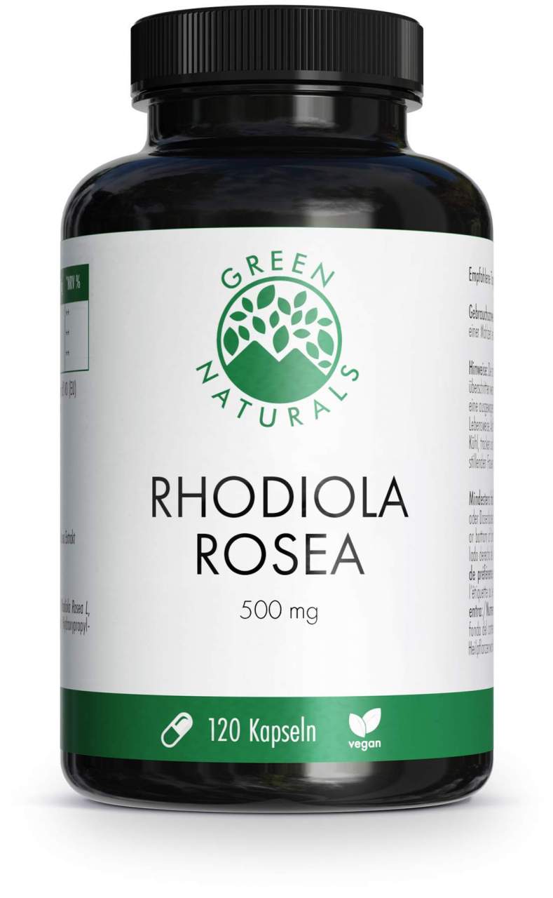 Green Naturals Rhodiola Rosea 500 mg Hochdosiert 120 Kapseln