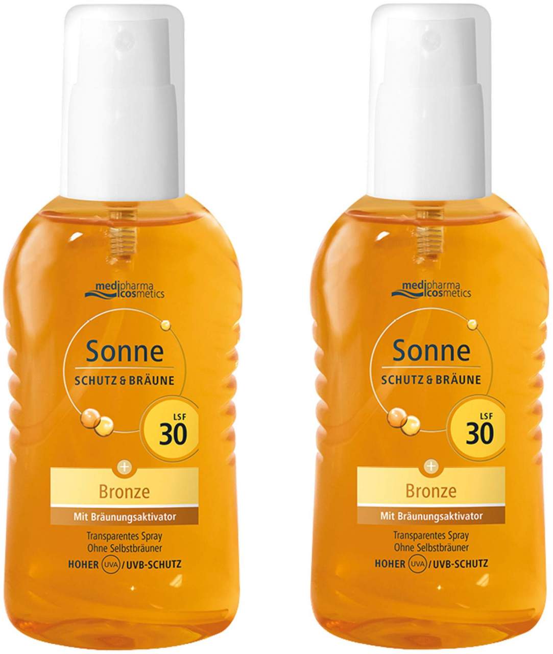 medipharma cosmetics Sonne Schutz & Bräune Bronze LSF 30 2 x 200 ml Pumpspray