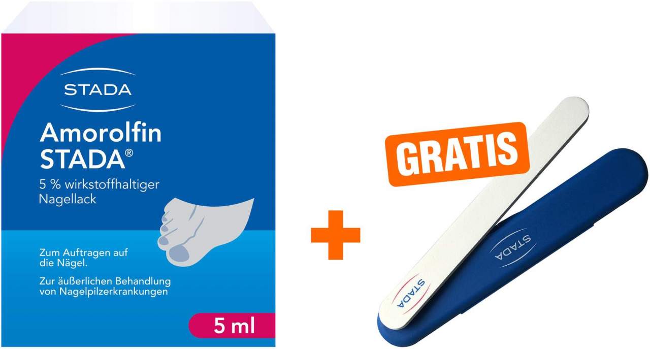 Amorolfin Stada 5% wirkstoffhaltiger Nagellack + gratis Nagelpfeile