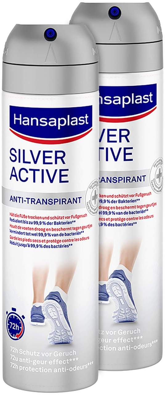 Hansaplast Silver Active Fußspray 2 x 150 ml