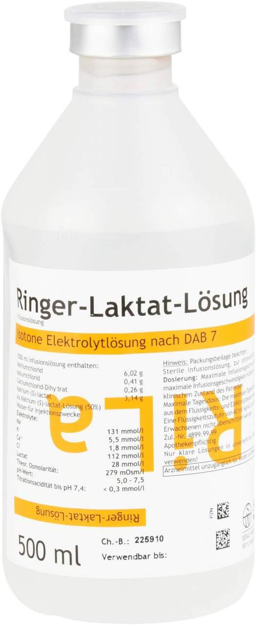 Ringer Laktat Lösung Plastik 10 X 500 ml Infusionslösung