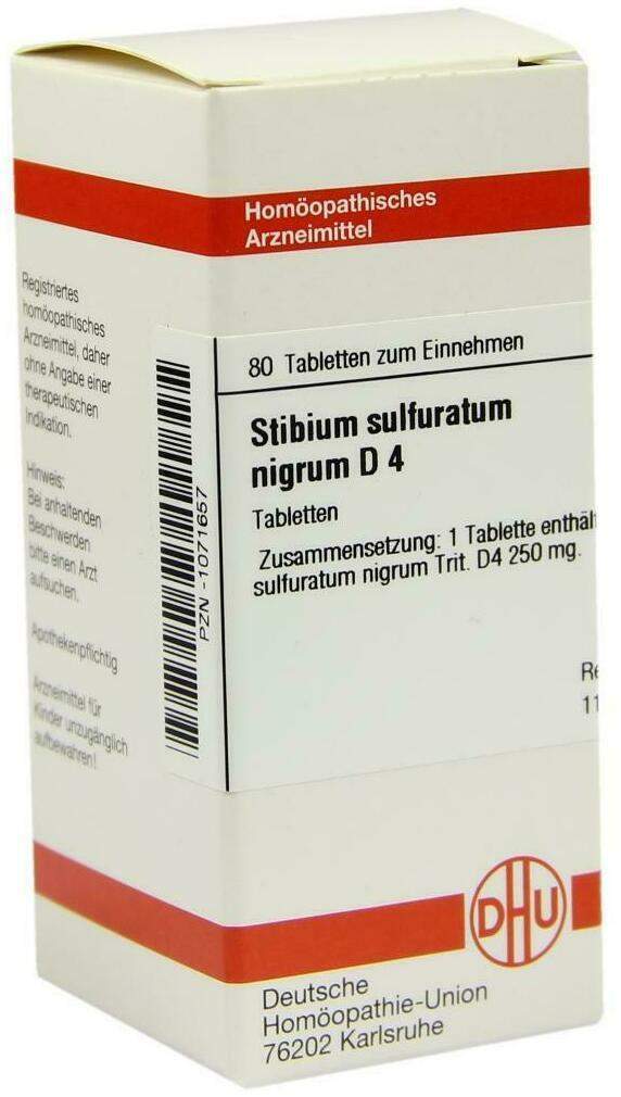 Dhu Stibium Sulfuratum Nigrum D4 80 Tabletten