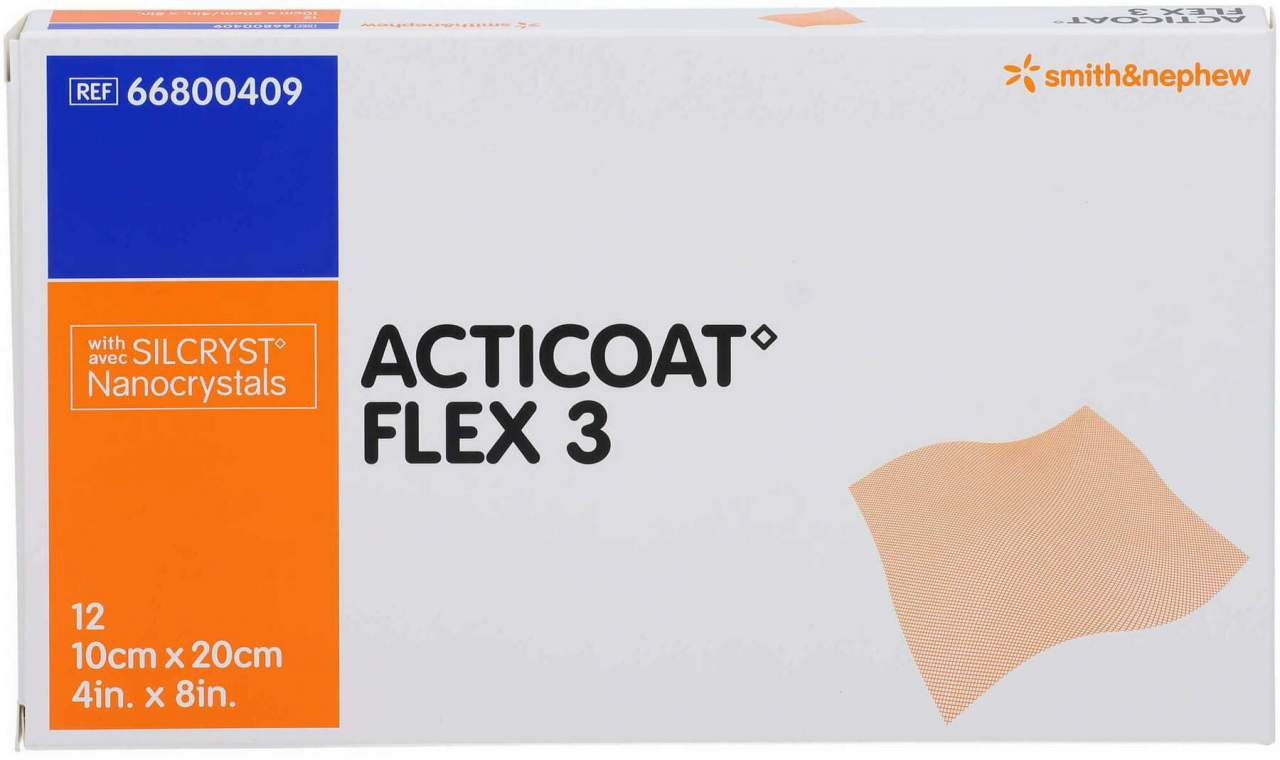 Acticoat Flex 3 10 X 20 cm Verband 12 Stück