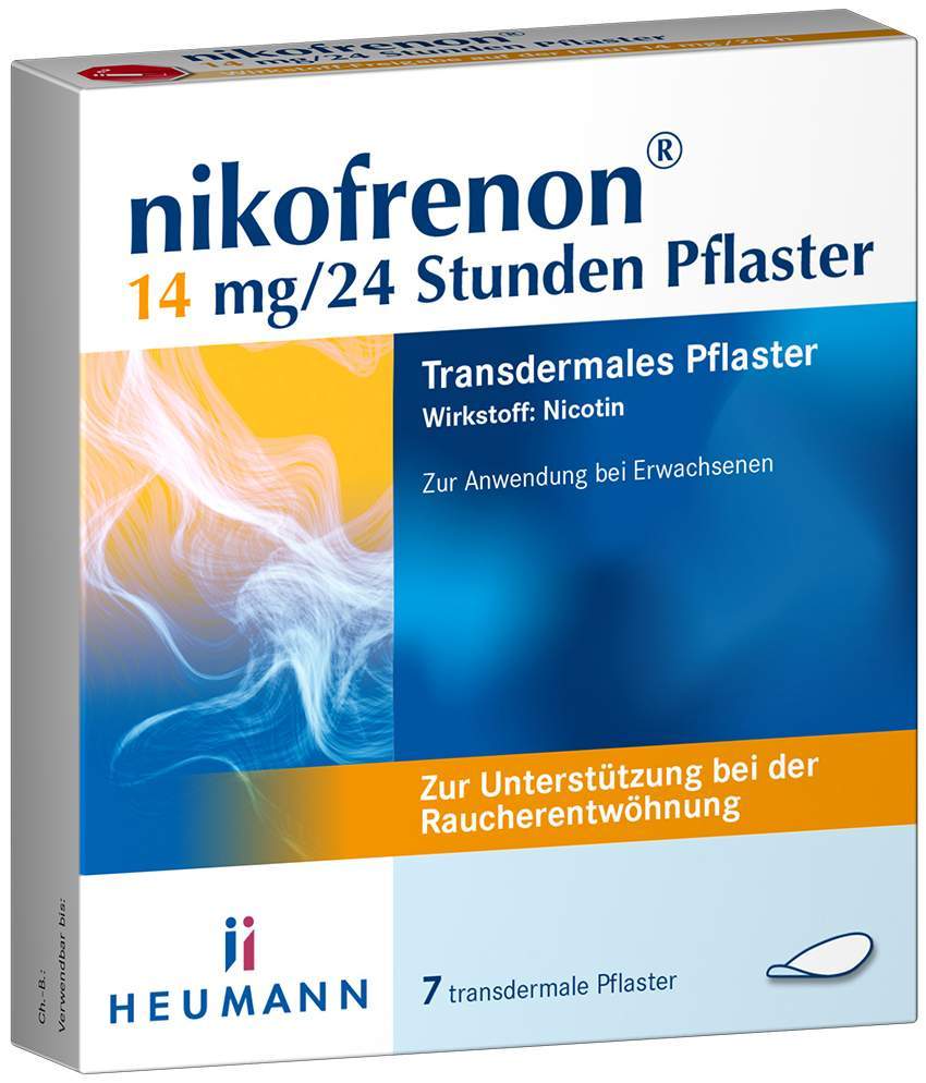 Nikofrenon 14 mg in 24 Stunden Transdermale Pflaster 7 Stück