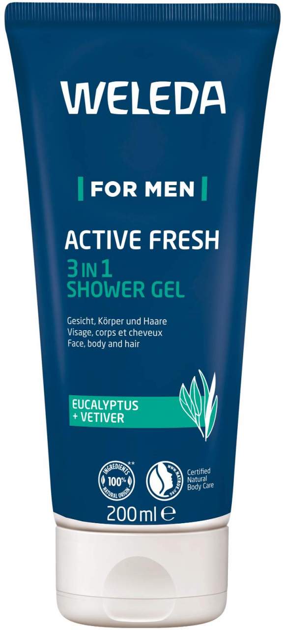 Weleda For Men Active Fresh 3 in 1 Shower Gel 200 ml