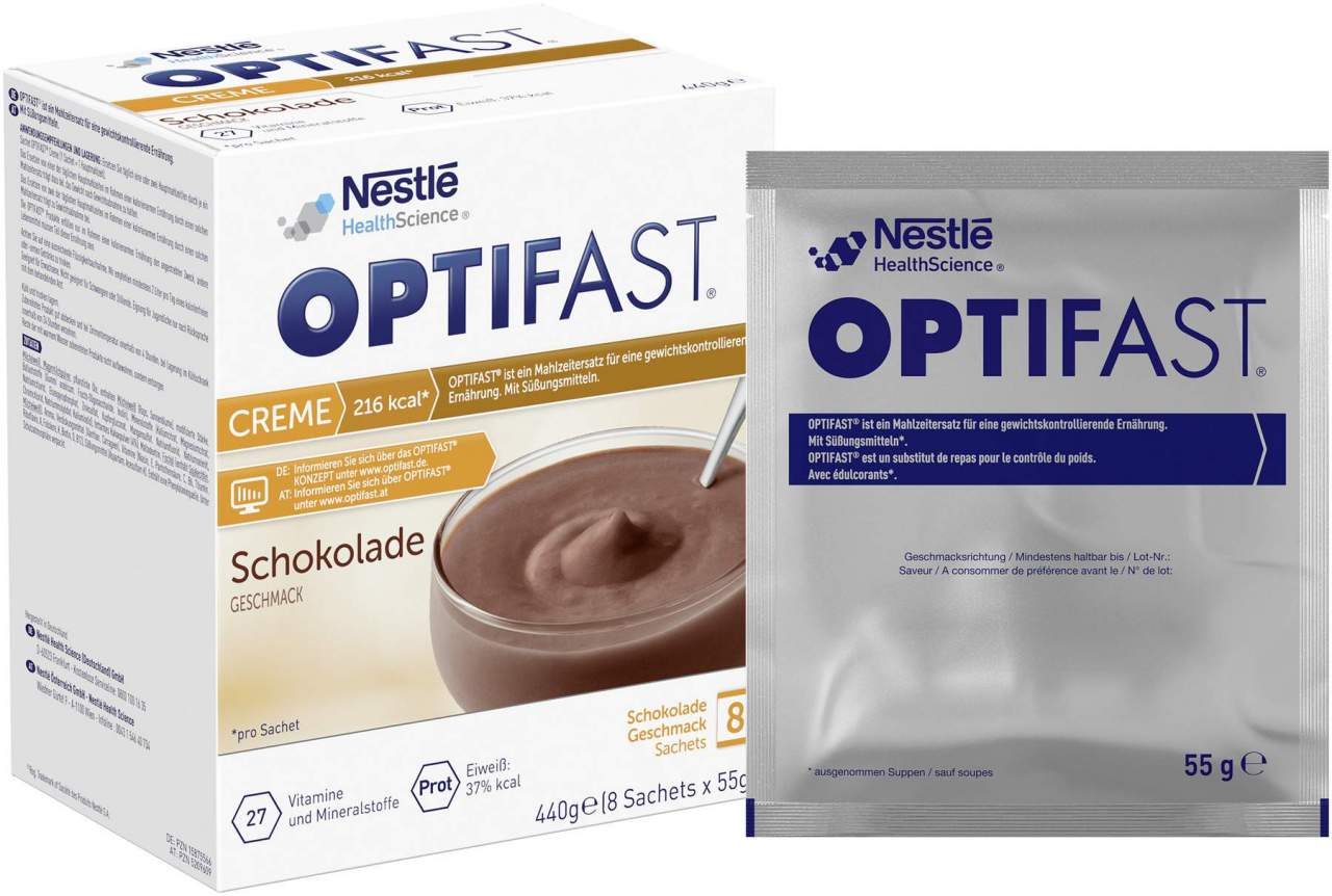 Optifast Creme Schokolade 8 X 55 G Pulver