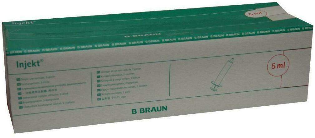 Braun Injekt Solo 5 ml Luer - Ansatz, Exzentrisch 100 Spritzen