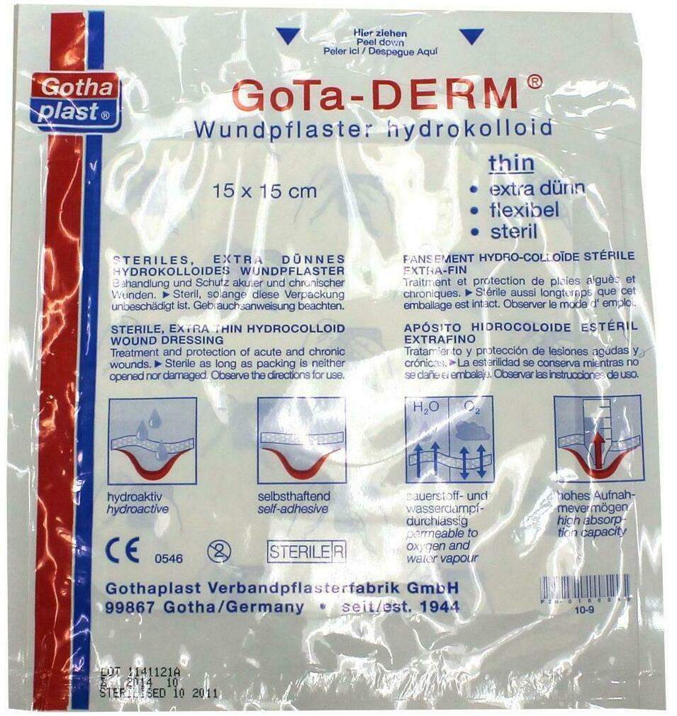 Gotha Derm 1 Hydrokolloid Pflaster 15 cm X 15 cm