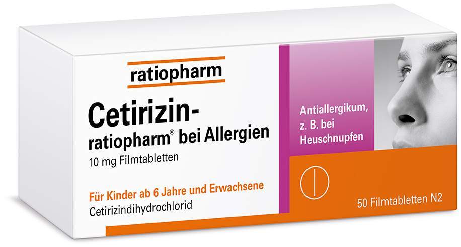 Cetirizin-ratiopharm bei Allergien 50 Filmtabletten
