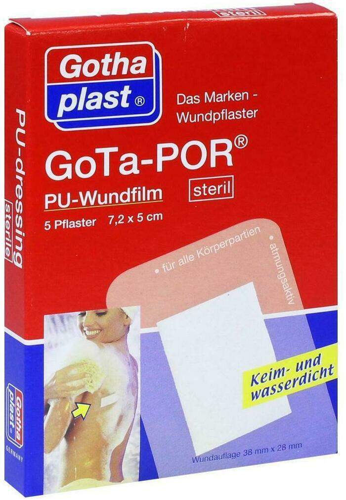 Gota-Por Pu Wundfilm 7,2x5cm Steril 5 Pflaster