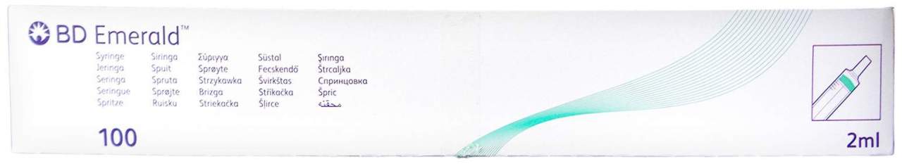 Bd Emerald Spritze 2 ml Luer Zentrisch
