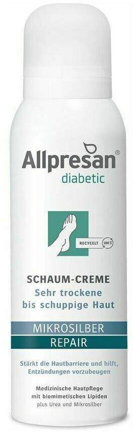 Allpresan Diabetic Mikrosilber + Repair Schaum-Creme 200 ml