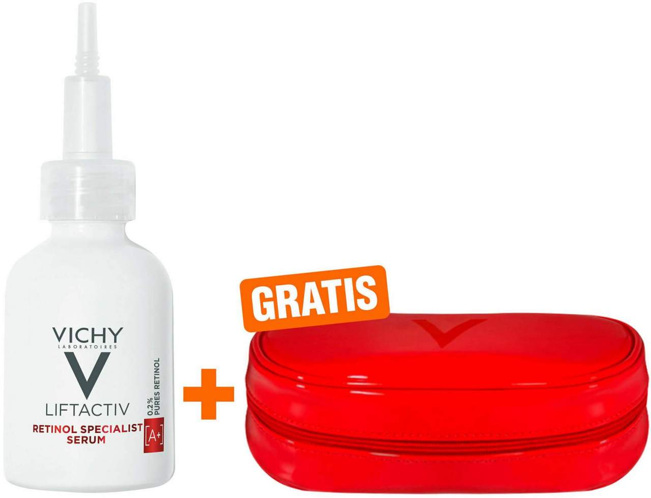Vichy Liftactiv Retinol Specialist 30 ml Serum + gratis Kosmetiktasche 1 Stück - Mildert Falten