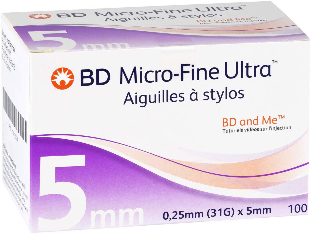 Bd Micro-Fine Ultra Pen-Nadeln 0,25 X 5 mm 100 Stück