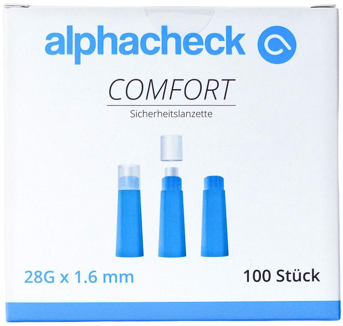 Alphacheck Comfort Sicherheitslanzett.28 G 1,6 mm 100 Stück