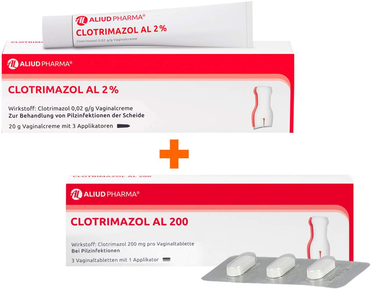 Clotrimazol AL 2% 20 g Vaginalcreme + Clotrimazol AL 200 3 Vaginaltabletten
