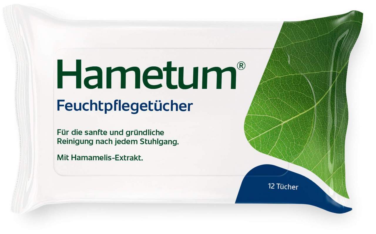 Hametum Feuchtpflegetücher 12 Stück - Hametum®-Feuchtpflegetücher mit Hamamelis-Extrakt