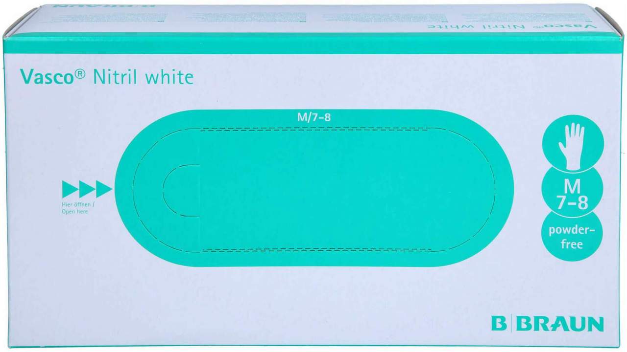 Vasco Nitril White Untersuchungshandschuhe Gr.M 150 Stück