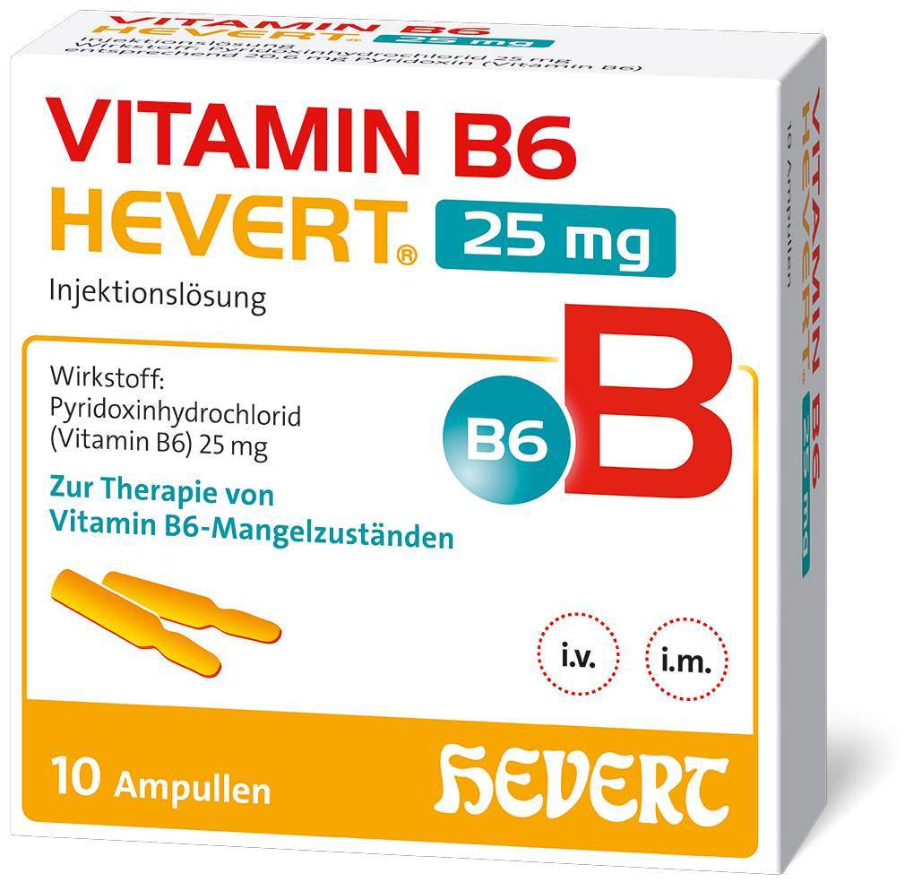 Vitamin B6 Hevert 25 mg 10 Ampullen
