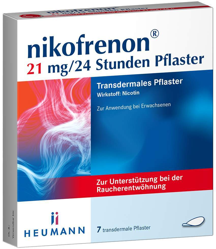 Nikofrenon 21 mg in 24 Stunden Transdermale Pflaster 7 Stück