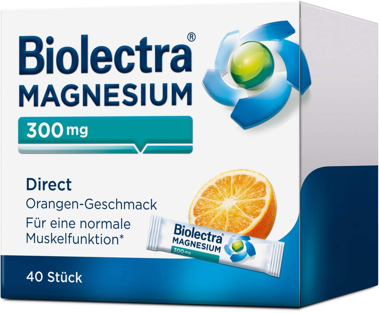 Biolectra Magnesium 300 mg Direct Orangengeschmack 40 Pellet