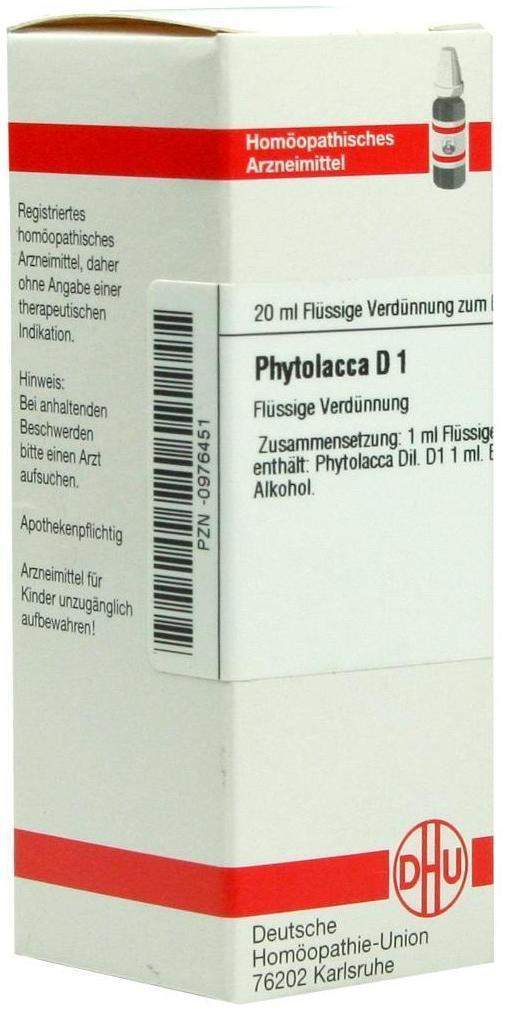 Dhu Phytolacca D1 Dilution 20 ml