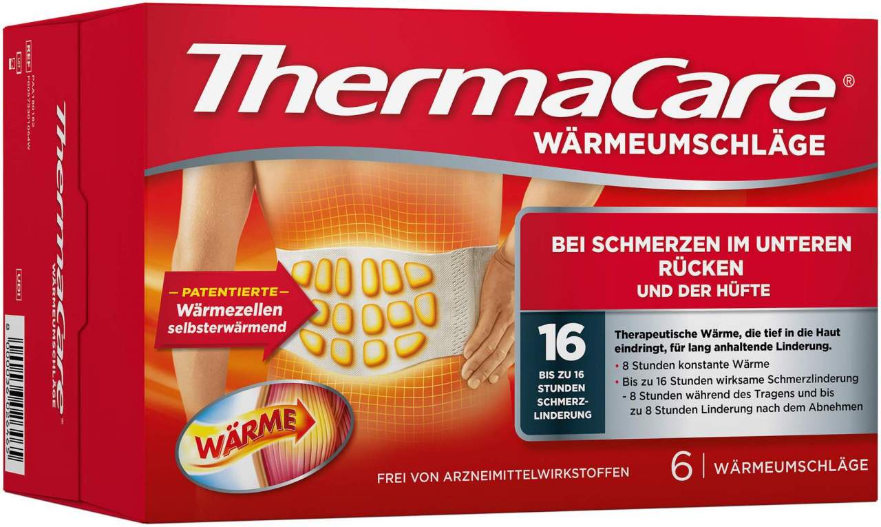 Thermacare Rückenumschläge S-XL 6 Stück