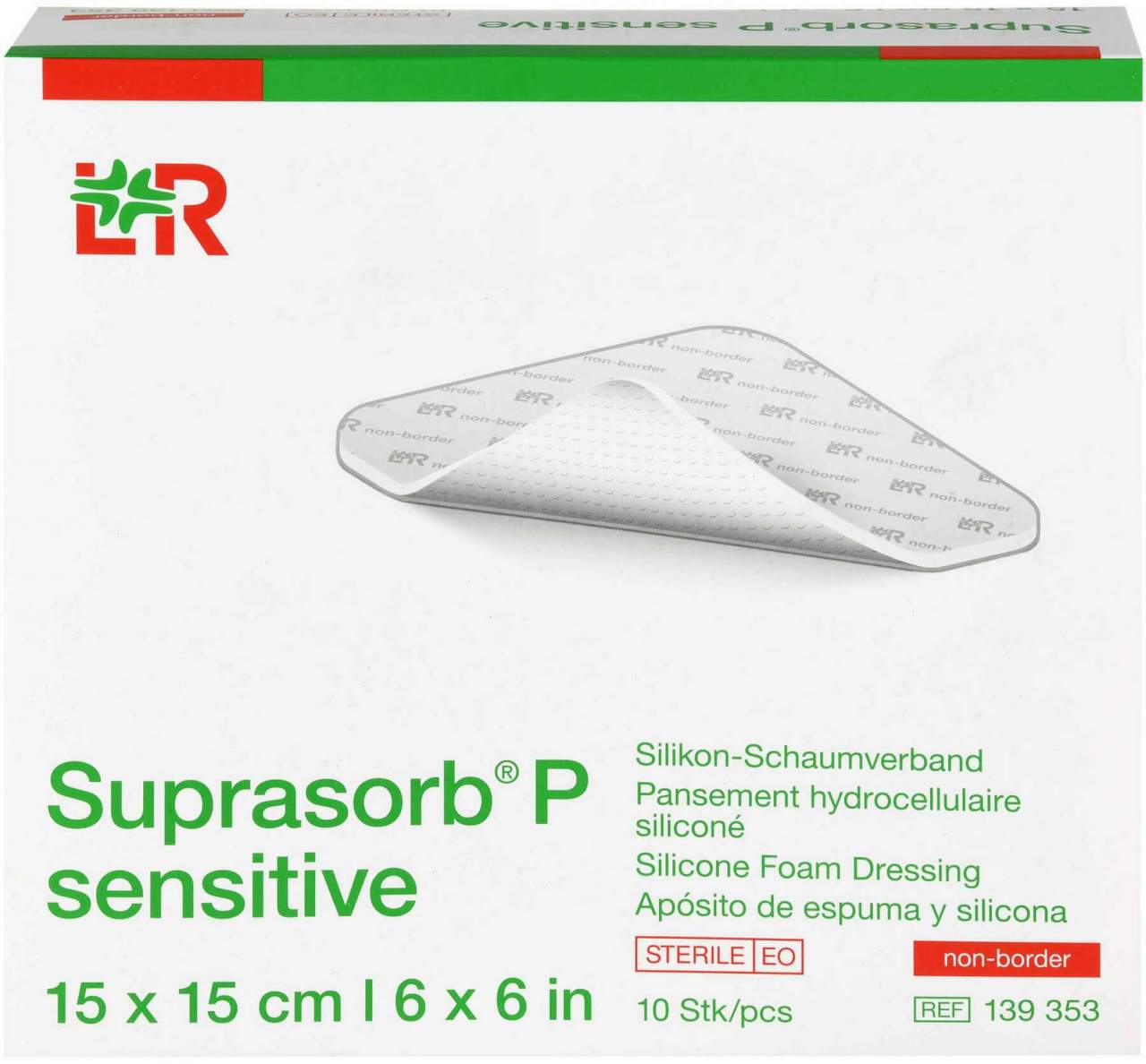 Suprasorb P Sensitive Pu-Schaumv.Non-Bor.15x15cm