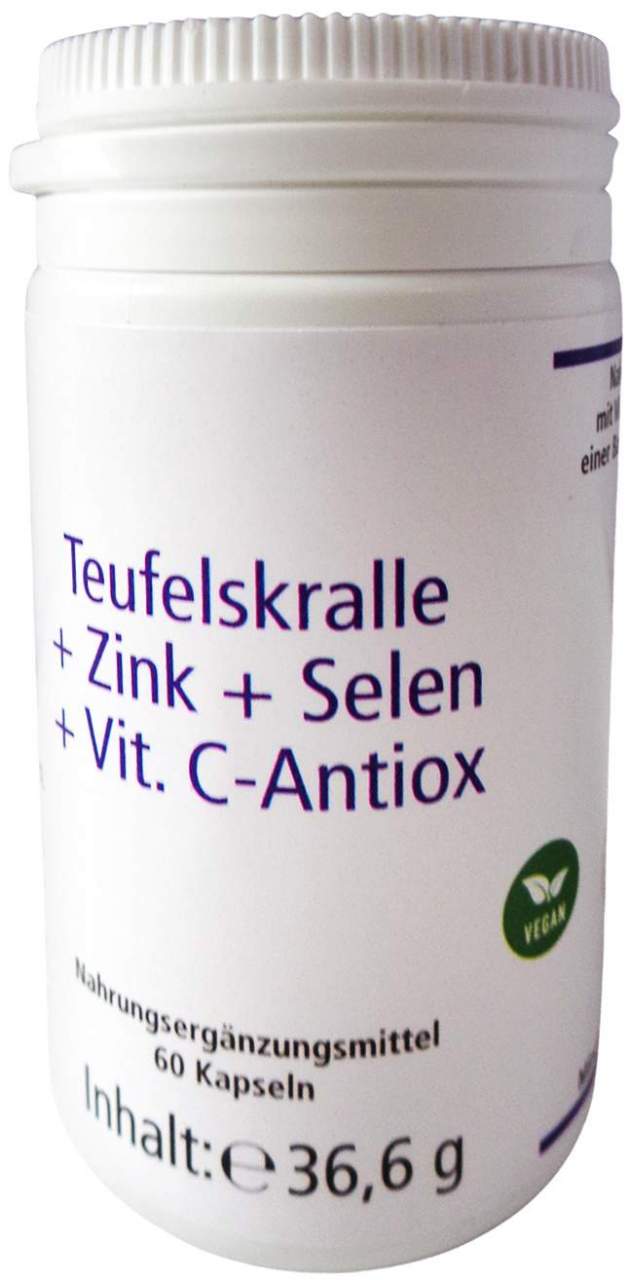 Teufelskralle+zink+selen+vit C-Antiox 60 Kapseln