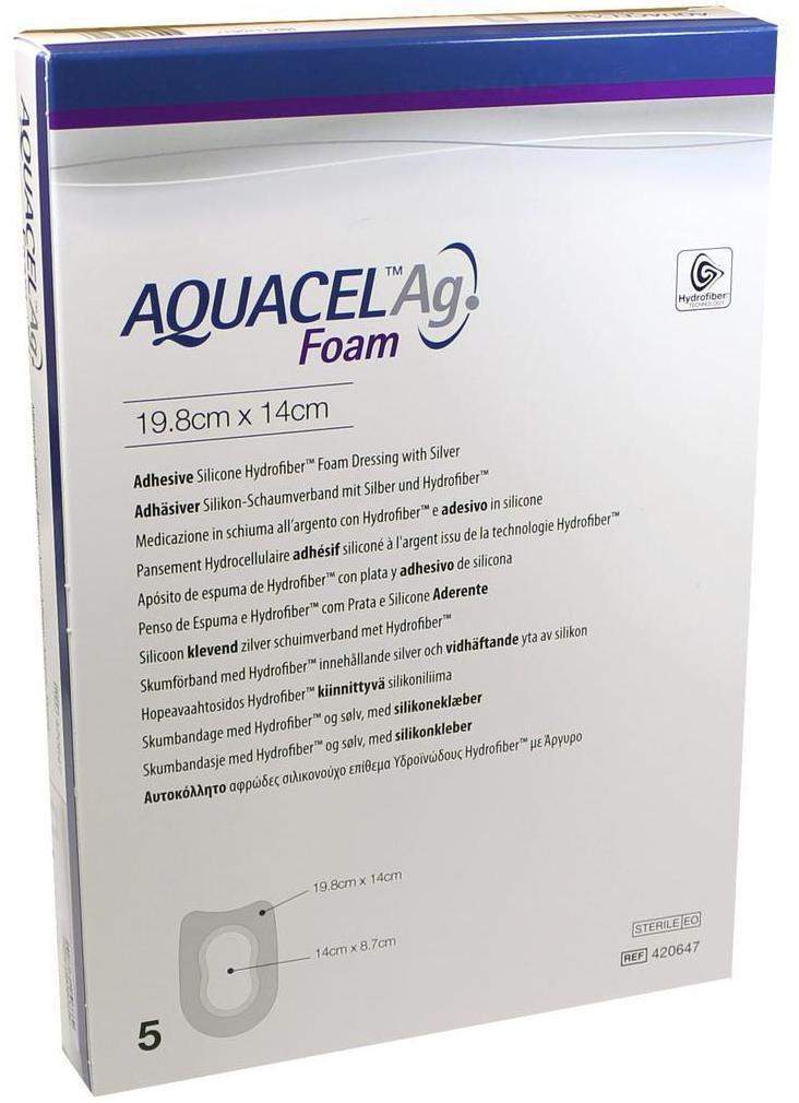 Aquacel AG Foam Adhäsiv Ferse 19,8x14cm Verband