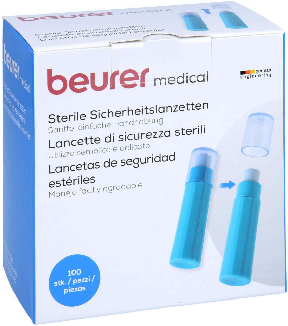 Beurer Sicherheitslanzetten Steril 28 G 2,2 mm 200 Stk