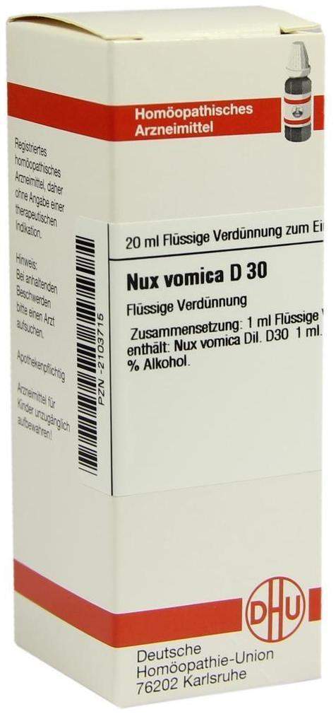 Dhu Nux Vomica D30 Dilution 20 ml