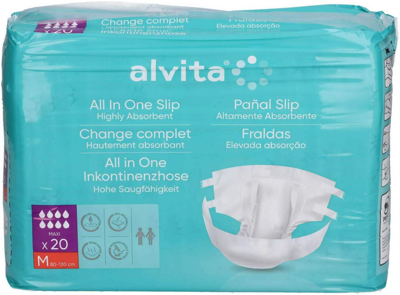 Alvita All-In-One Inkontinenzhose Maxi Medium Nacht 20 Stück