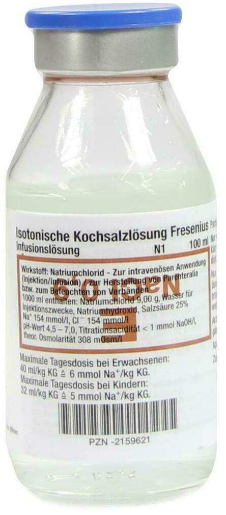 Isotonische Kochsalzlösung 0,9 % Fresenius Infusionslösung 100 ml