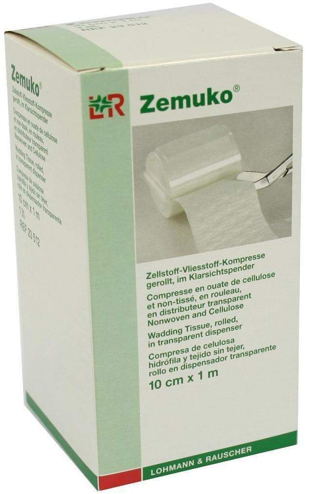 Zemuko Kompresse Gerollt 1mx10cm 23512