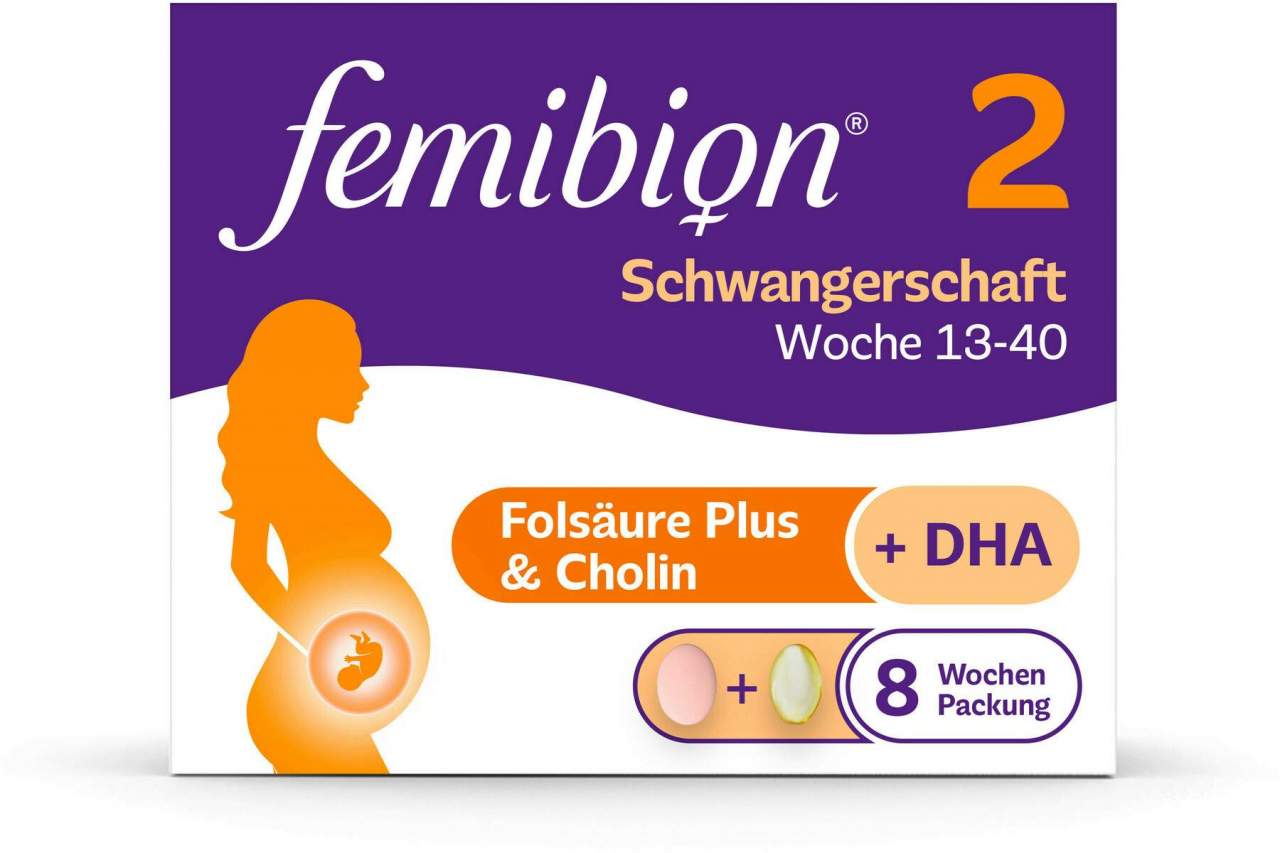 Femibion 2 Schwangerschaft 56 Tabletten und 56 Kapseln Kombipackung