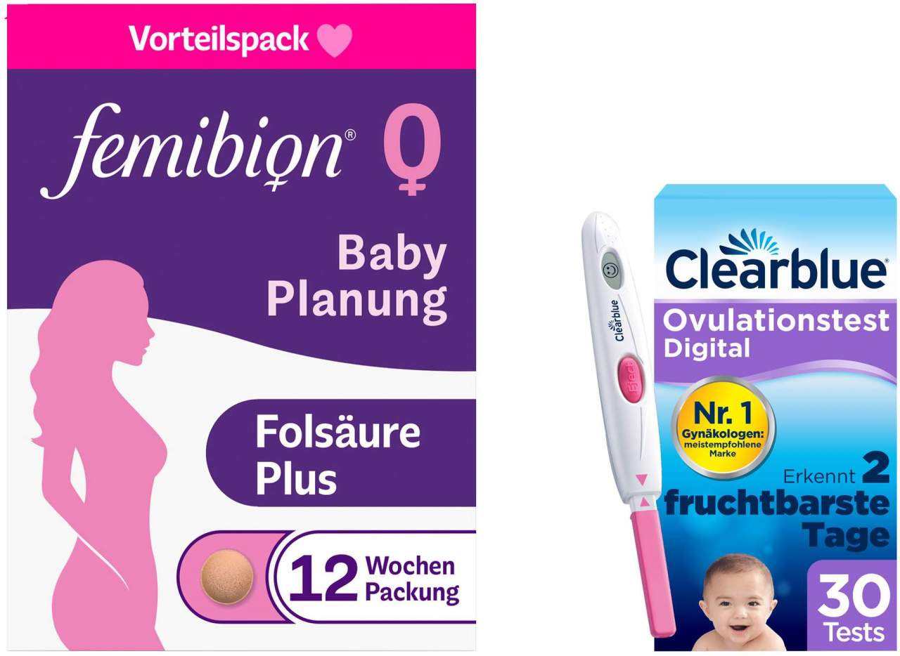 Femibion 0 Babyplanung 84 Tabletten + Clearblue Ovulationstest digital 30 Tests