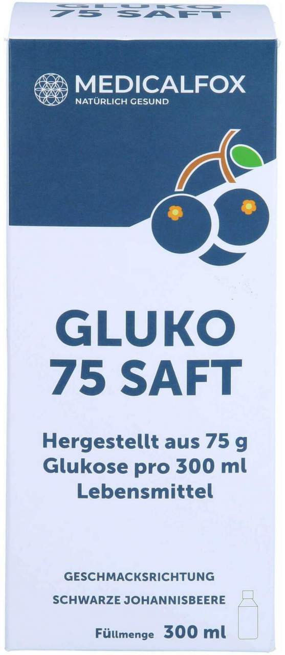 Gluko 75 Saft Schwarze Johannisbeere 300 ml