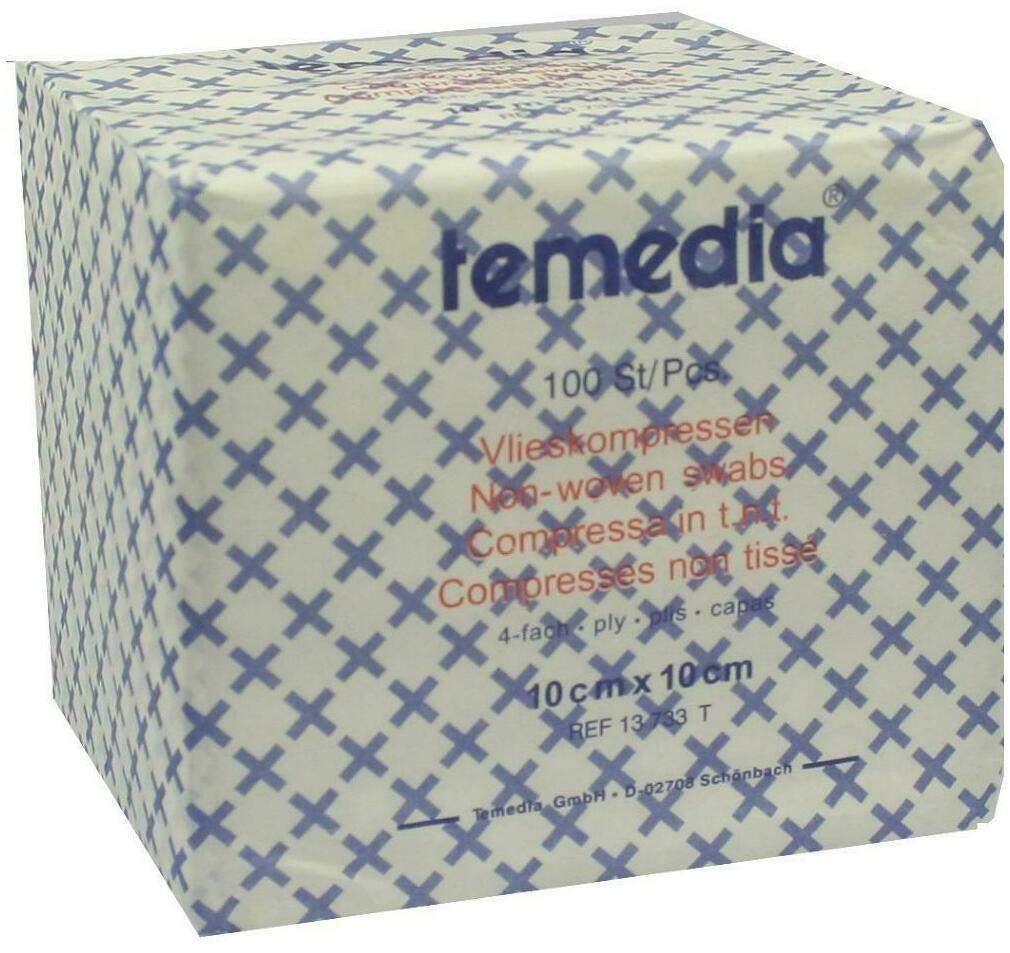 Vlieskompressen 10 X 10 cm 4-Fach Unsteril 100 Kompressen