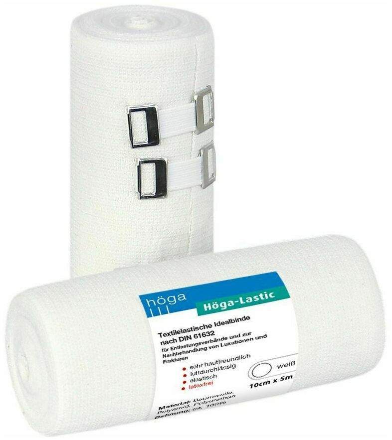 Höga Lastic Idealbinde 10cm X 5m Mit Cellophan