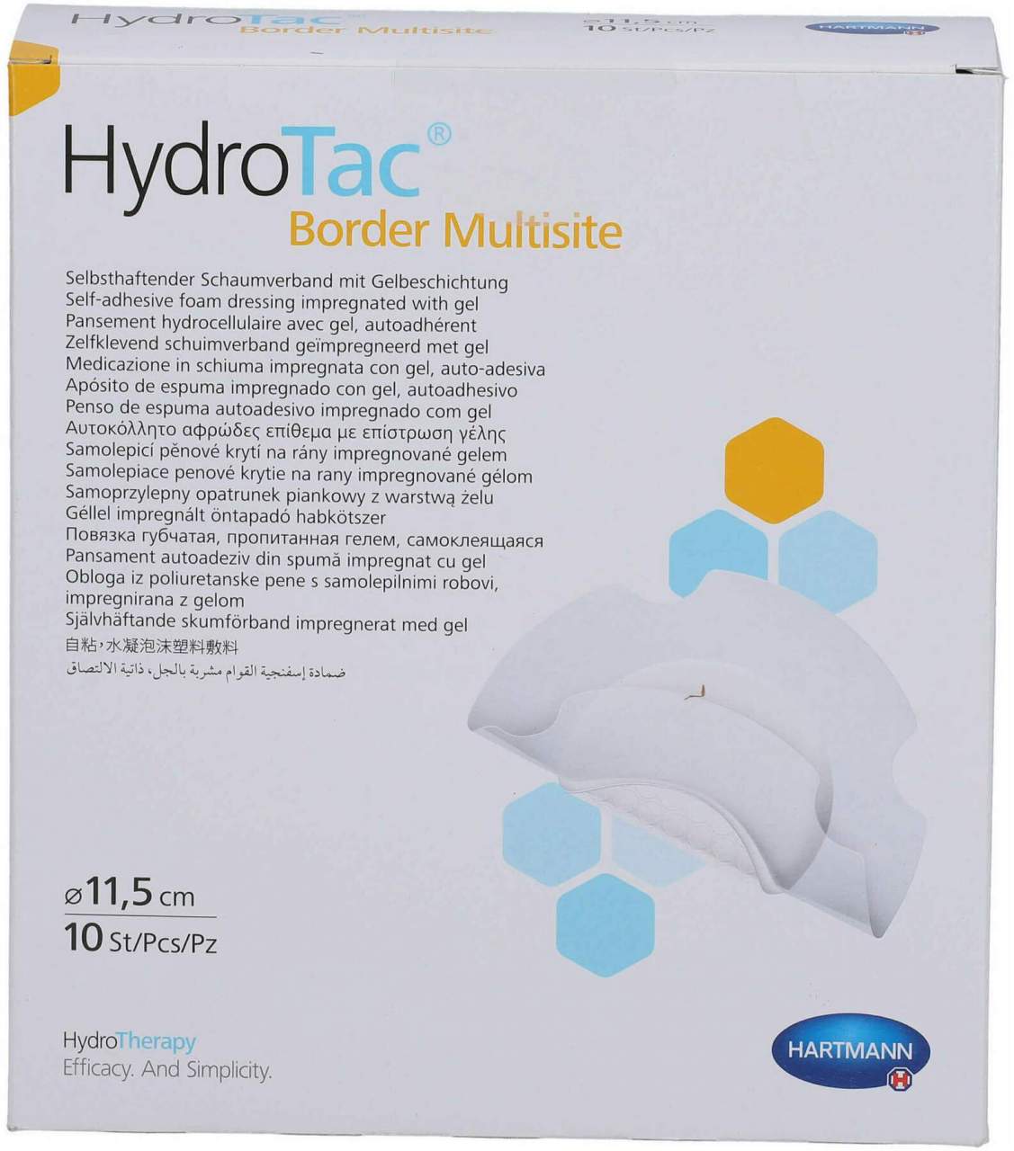 Hydrotac Border Multisite Schaumverband 11,5 cm 10 Stück